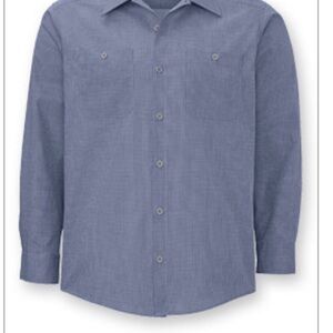 Classic Blue Men's Casual Button-Down Shirt